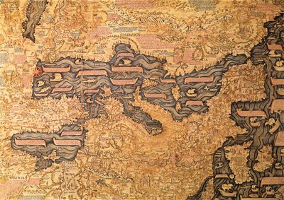 Mappa del Mar Mediterraneo da Mauro Fra