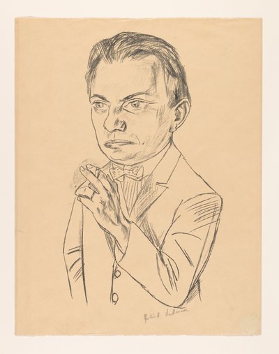 Autoritratto con sigaretta da Max Beckmann (signed by artist)