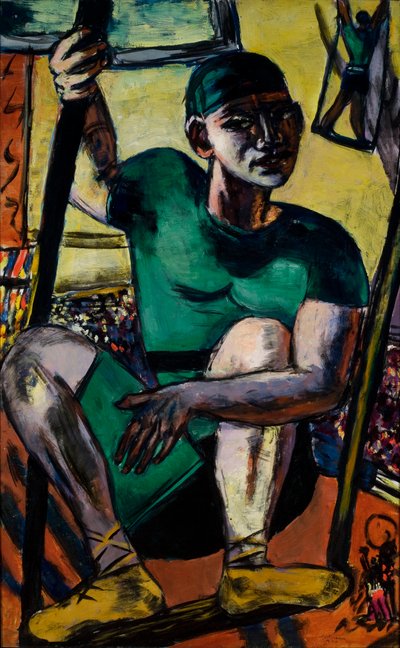 Acrobata sul trapezio da Max Beckmann