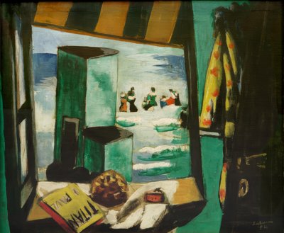 Cabina da bagno, verde da Max Beckmann