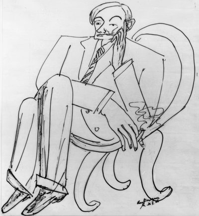 Ritratto di Friedrich Vordemberge-Gildewart da Max Beckmann