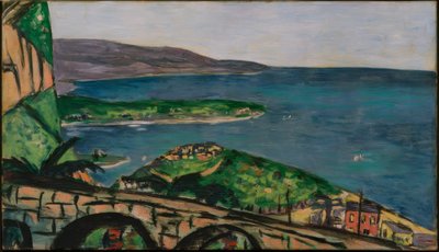 Vista su Cap Martin, blu da Max Beckmann