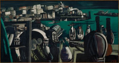 Vista su Genova: Il porto di Genova da Max Beckmann