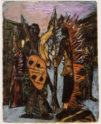 Ragazzi che giocano agli indiani da Max Beckmann