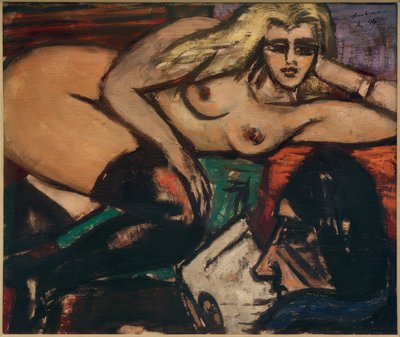 La lettera, nudo sdraiato da Max Beckmann