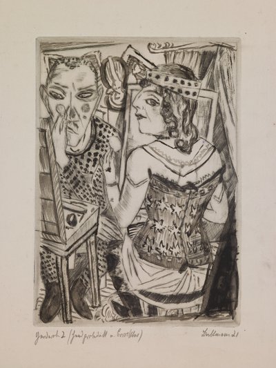 Spogliatoio, lastra 2 del portfolio "La fiera annuale". da Max Beckmann
