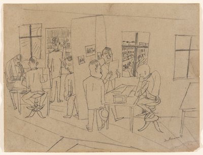Sala della redazione da Max Beckmann
