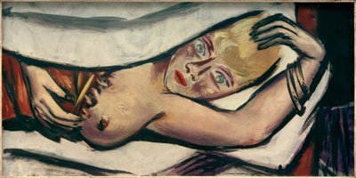 Donna a letto da Max Beckmann