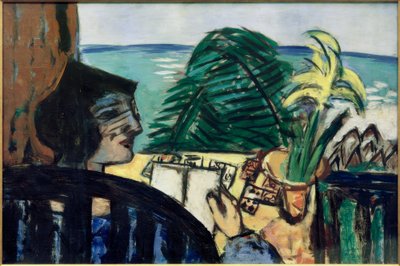 Donna che legge al mare da Max Beckmann