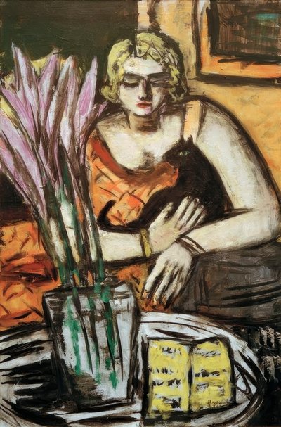 Donna con gatto da Max Beckmann