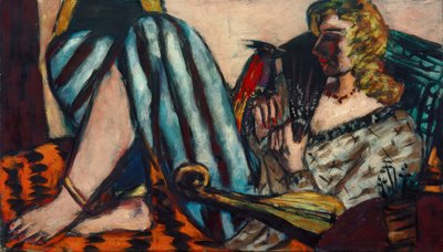 Donna con gallo rosso da Max Beckmann