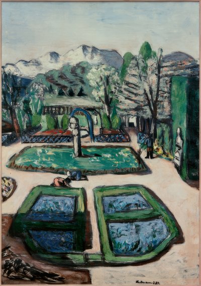 Paesaggio di giardino in primavera da Max Beckmann