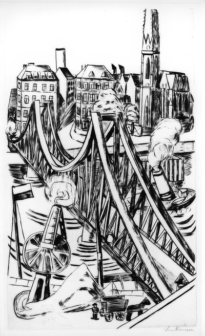 Grande ponte (Il ponte di ferro a Francoforte sul Meno) da Max Beckmann