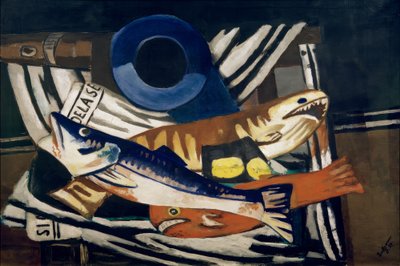 Grande natura morta di pesci da Max Beckmann