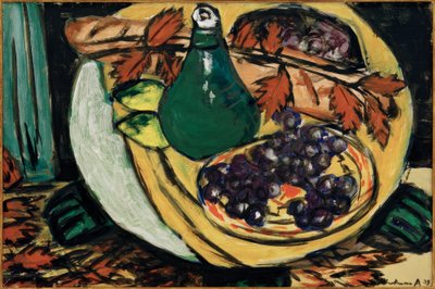 Natura morta autunnale con uva da Max Beckmann