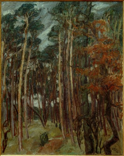 Foresta di Hermsdorf in un giorno grigio da Max Beckmann