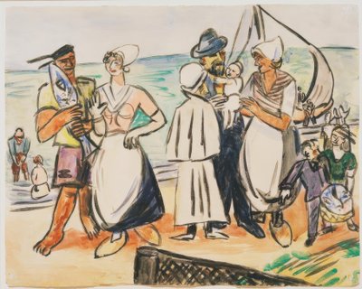 Pescatori olandesi sulla spiaggia da Max Beckmann