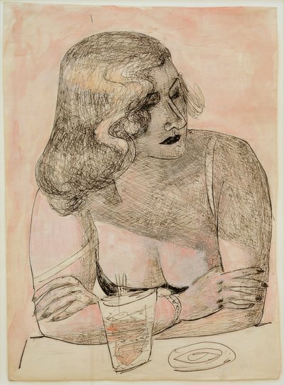 Giovane donna con bicchiere da Max Beckmann