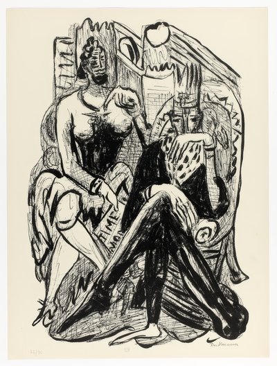 Re e demagogo, tavola otto da Day and Dream da Max Beckmann