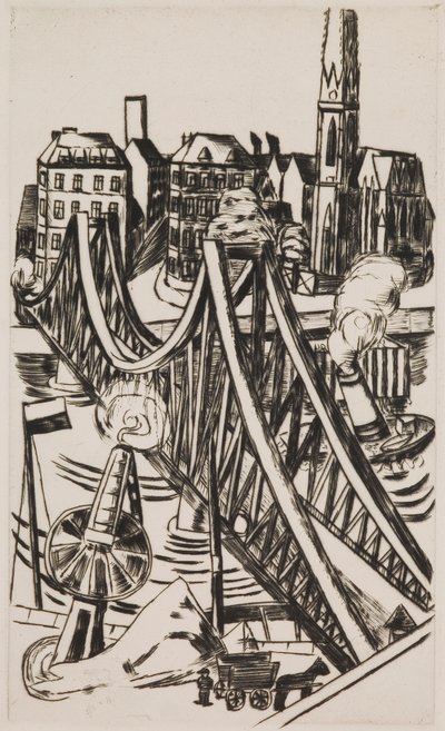 Grande ponte (Eiserner Steg a Francoforte sul Meno) da Max Beckmann