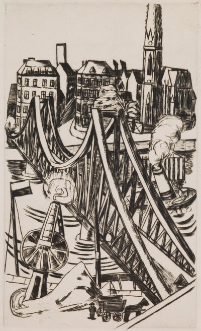 Grande ponte ("Eiserner Steg" a Francoforte sul Meno) da Max Beckmann