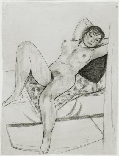 Nudo femminile sdraiato da Max Beckmann