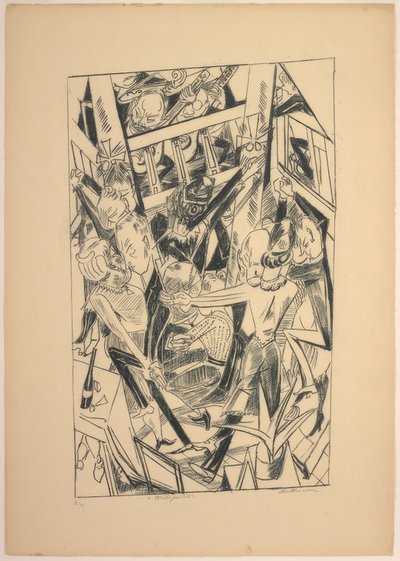 Malepartus, tavola otto da Die Hölle da Max Beckmann