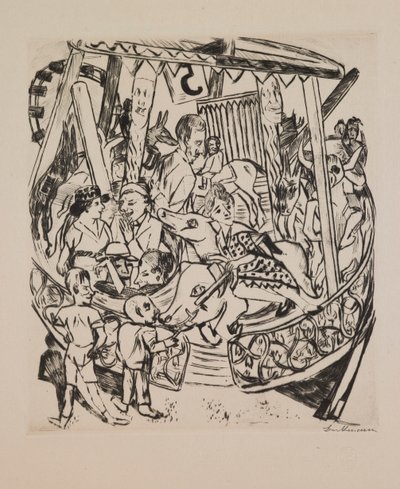 Giostra, tavola 7 dal portfolio "Fiera annuale" da Max Beckmann