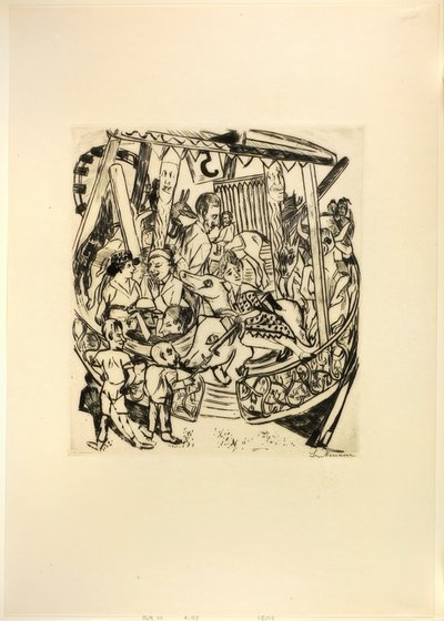Giostra, tavola sette da Jahrmarkt da Max Beckmann