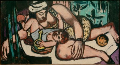 Madre con bambino che gioca da Max Beckmann
