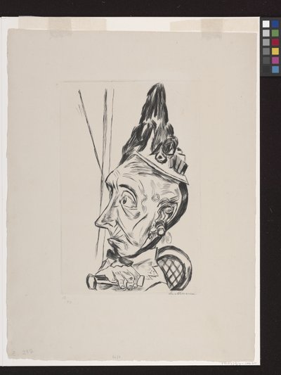 Vecchia Donna Con Cuffia da Max Beckmann