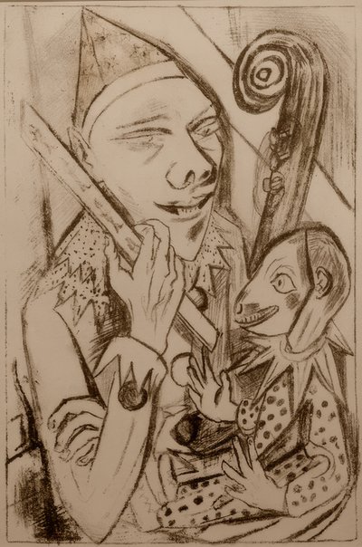 Pierrot con maschera da Max Beckmann
