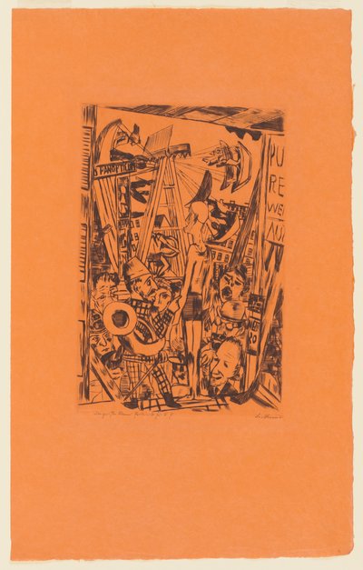 Tafel 5 der Serie: Jährlicher Jahrmarkt da Max Beckmann