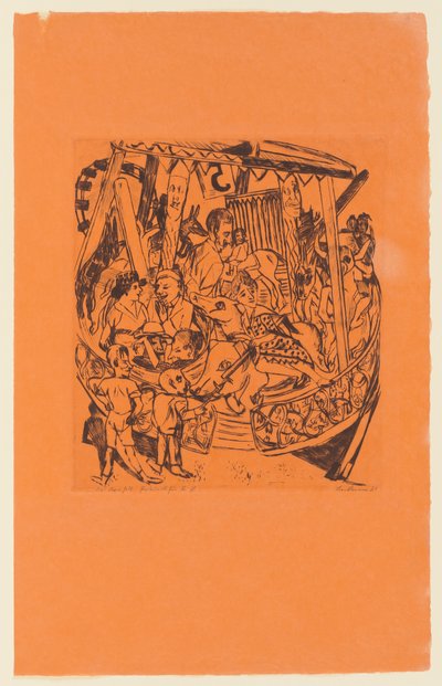 Tafel 7 der Serie: Jahrmarkt da Max Beckmann