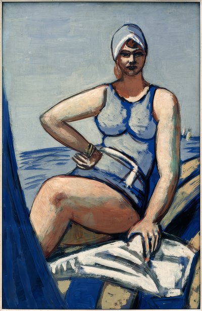 Quappi in blu sulla barca da Max Beckmann