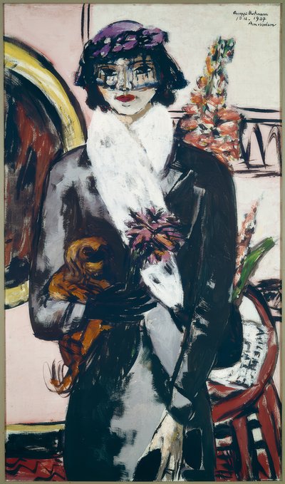Quappi con pelliccia bianca da Max Beckmann