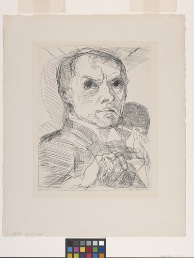 Autoritratto con stilo (Selbstbildnis Mit Griffel) da Max Beckmann