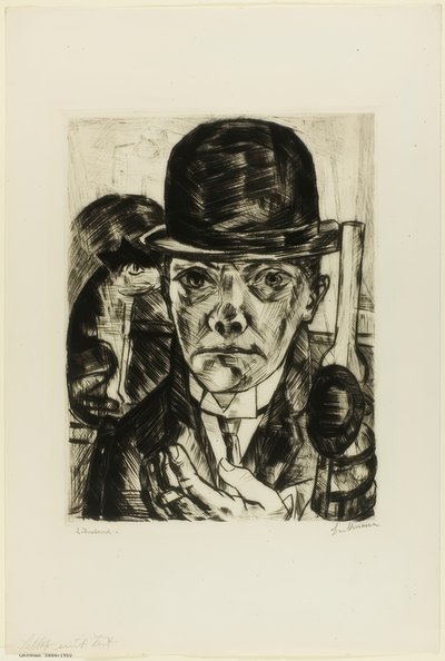 Autoritratto con bombetta da Max Beckmann