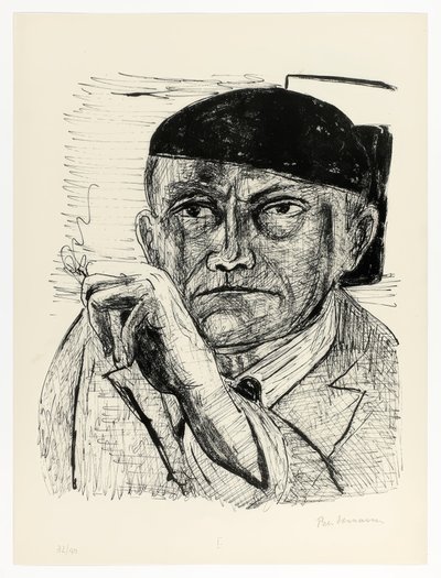 Autoritratto, tavola uno da Day and Dream da Max Beckmann