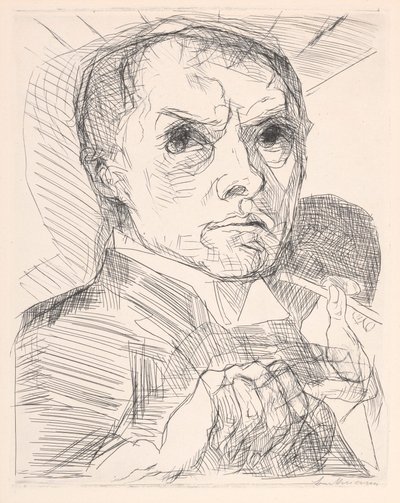 Autoritratto con stilo da Max Beckmann