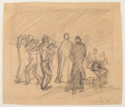 Schizzo per Cristo nel deserto da Max Beckmann