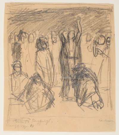 Schizzo per il Sermone della Montagna da Max Beckmann