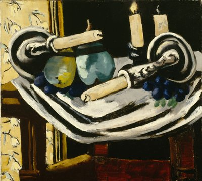 Natura morta con candele cadute da Max Beckmann