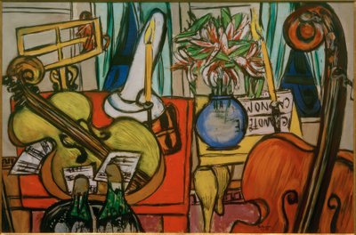 Natura morta con violoncello e contrabbasso da Max Beckmann