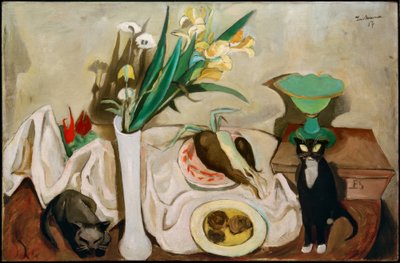 Natura morta con gatti da Max Beckmann