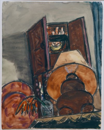 Natura morta con lampada da Max Beckmann