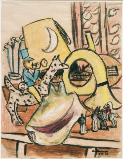 Natura morta con giocattolo e conchiglia da Max Beckmann