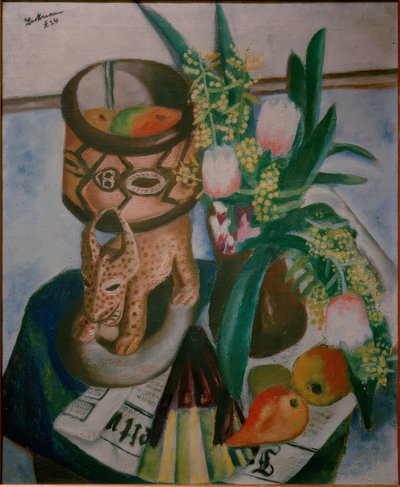 Natura morta con plastica africana da Max Beckmann