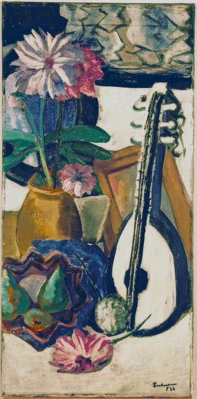 Natura morta con dalie viola da Max Beckmann