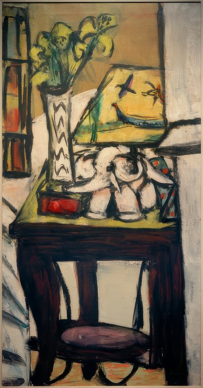 Natura morta con lampada da notte da Max Beckmann